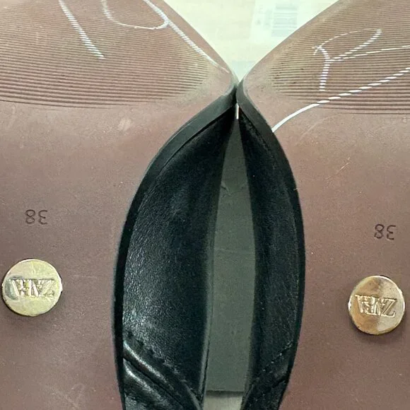 NEW-ZARA-Women black leather heel  Boots.Cambodia. - Picture 6 of 12